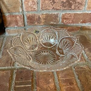 Vtg Fenton Regency Pattern Clear Bowl